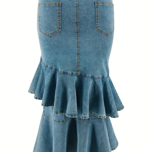 Layered jean skirt - Picture 7 of 7